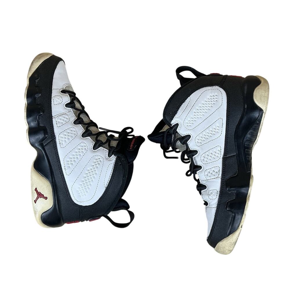 Air Jordan 9 Shoes Sneakers Youth 5Y White Black Space Jam Basketball High Top